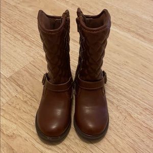 Toddler girl riding boots